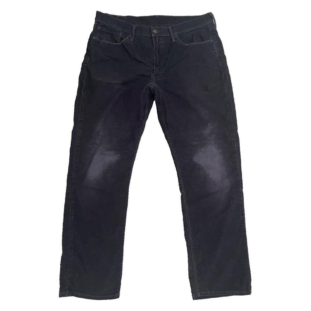 Levi's 514 Corduroy Pants Men's 36 x 32 Navy Blue Straight Leg Stretch